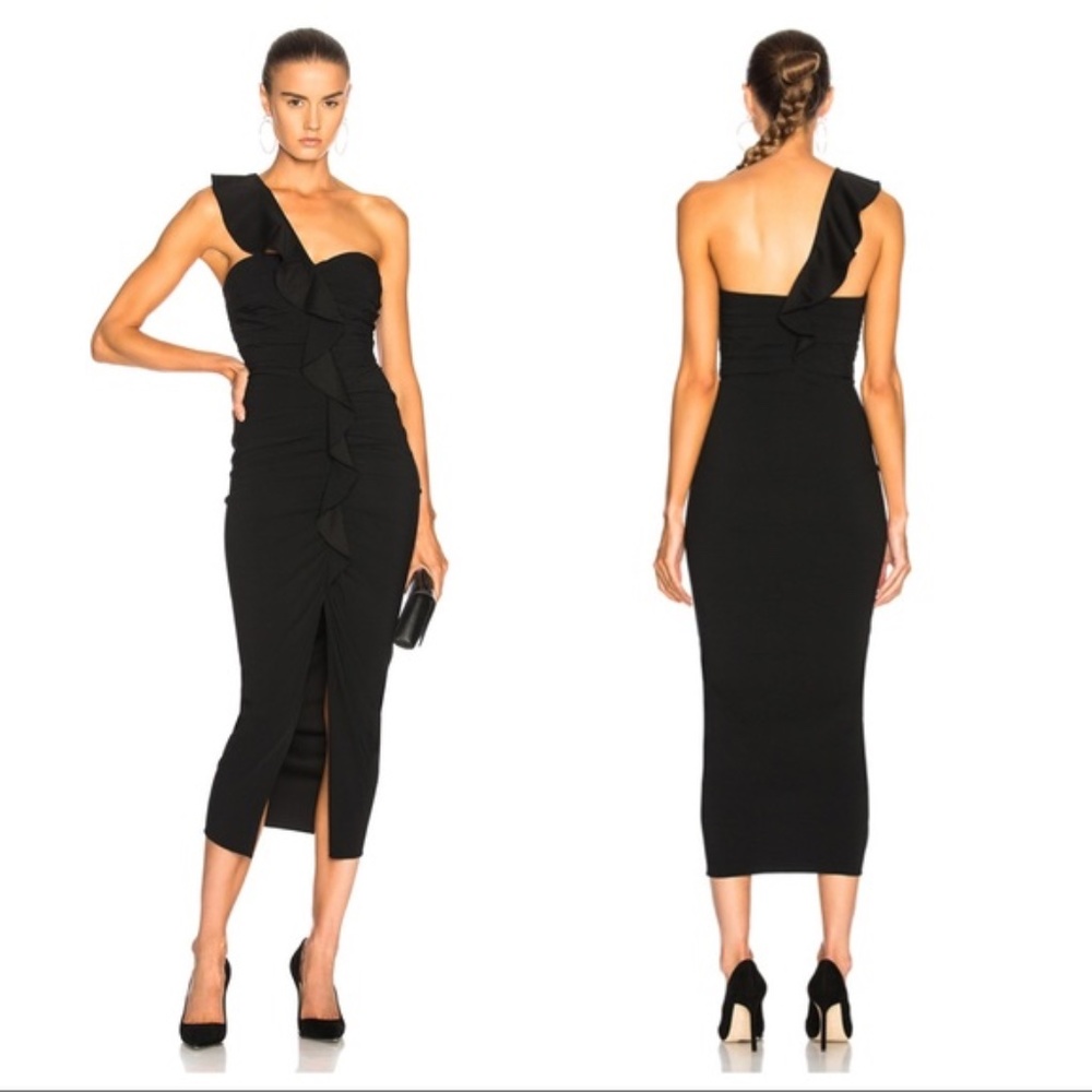 VERONICA BEARD Biba Midi Dress Black 0
